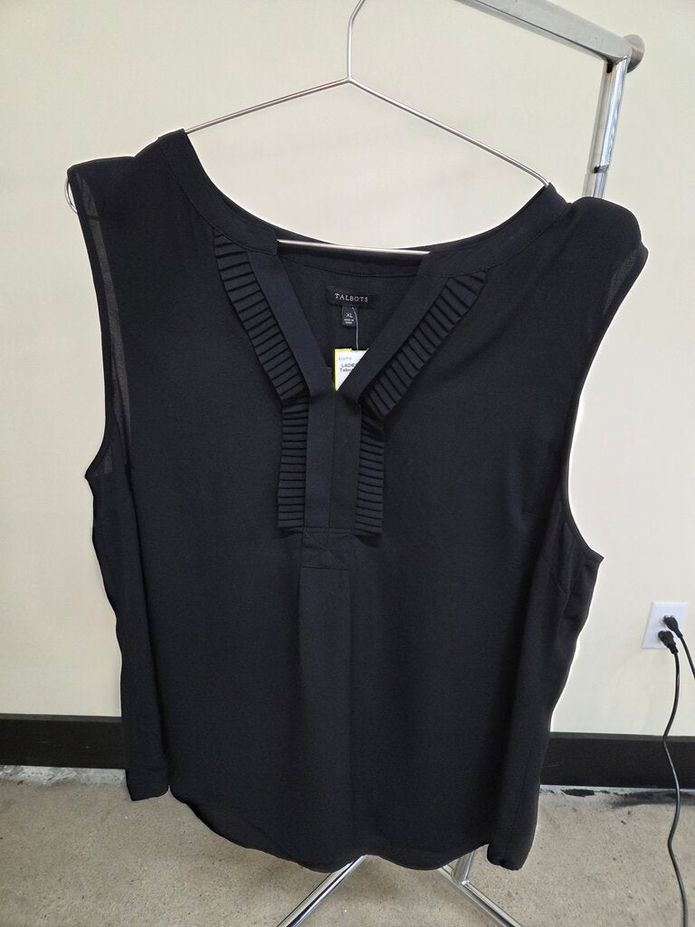 Talbots black sleeveless top
