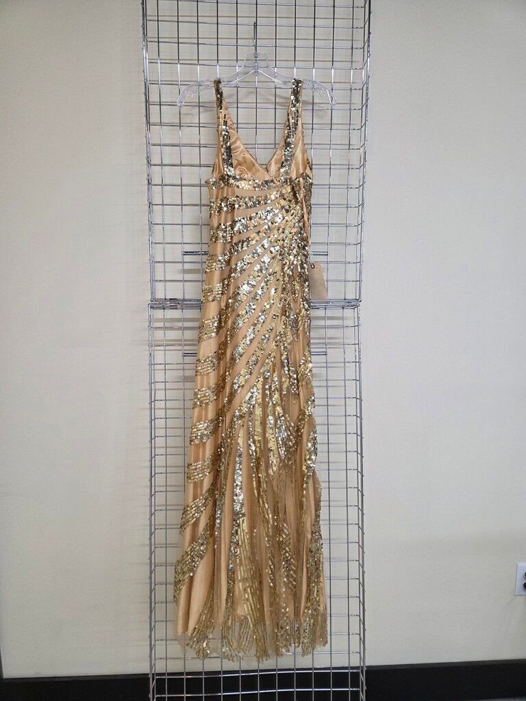 Ray Ann Gold Formal Dress