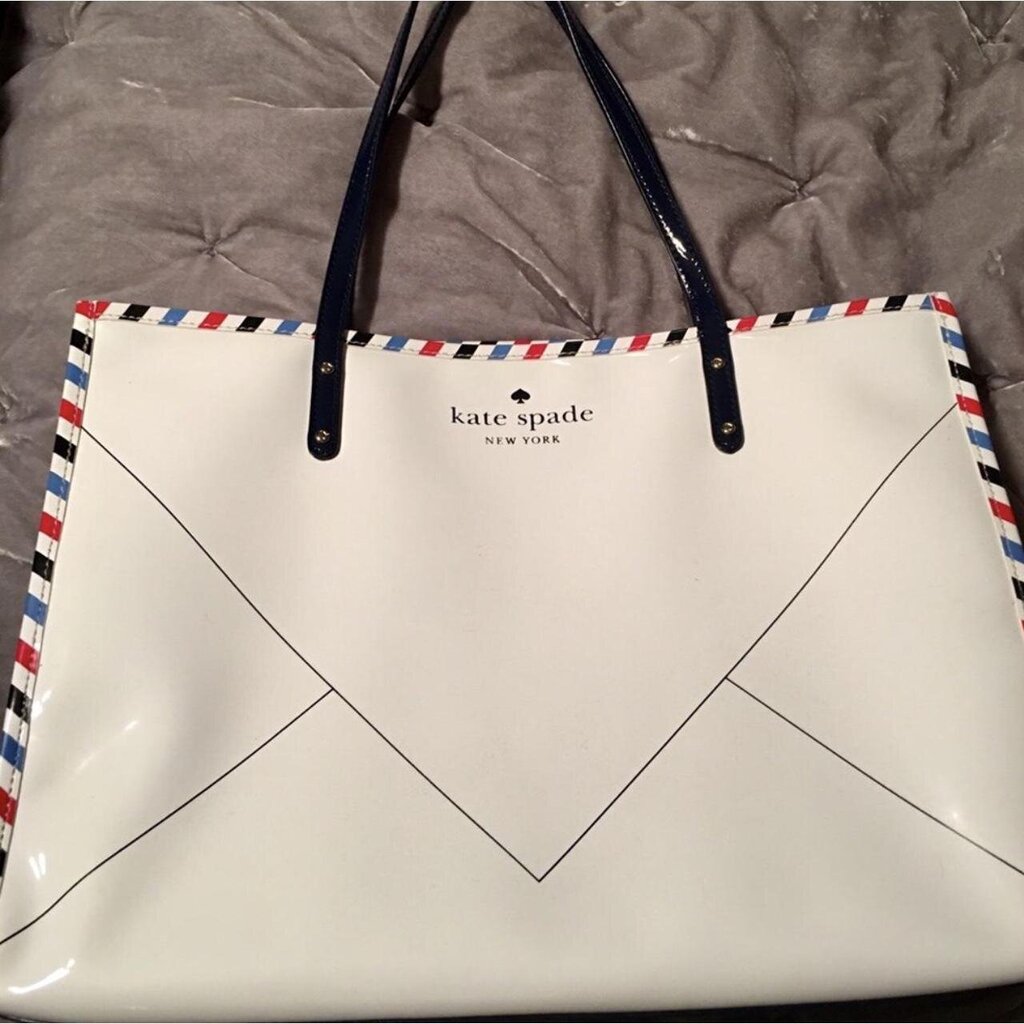 KATE SPADE PAR AVION VIA AIR MAIL TOTE BAG