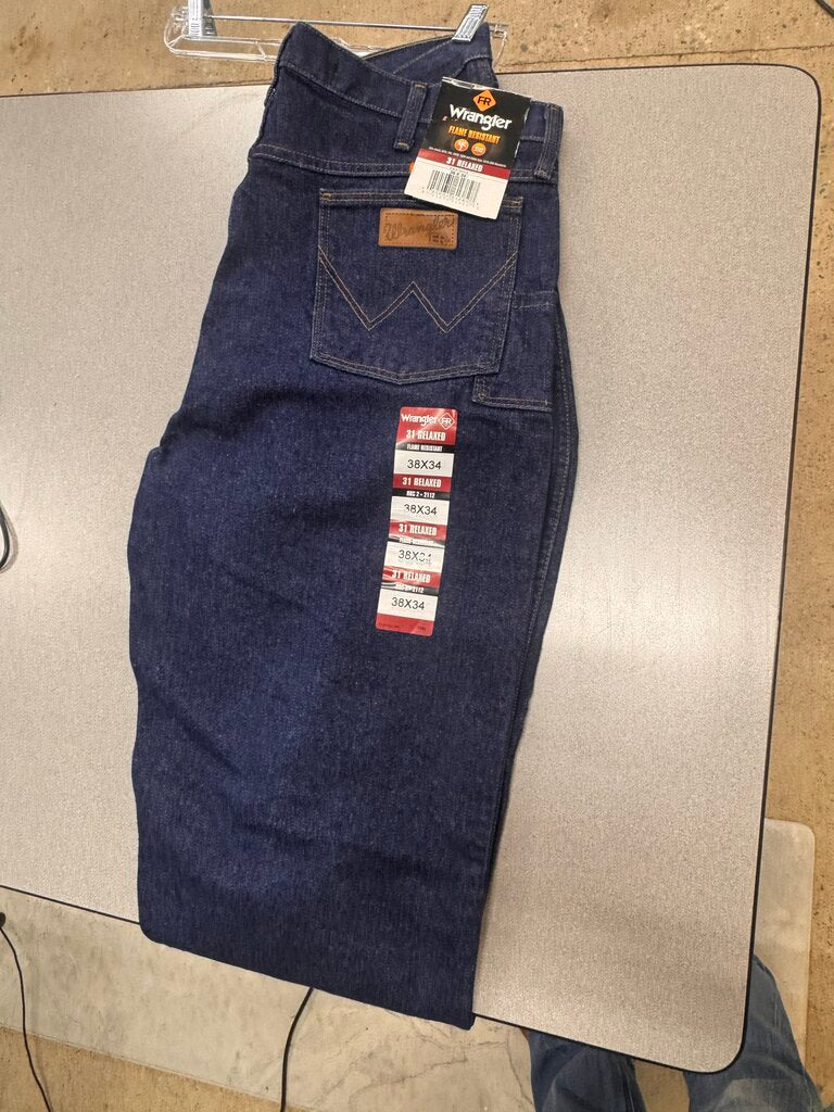 Wrangler Flame Resistant Relaxed Fit Jeans 38x34