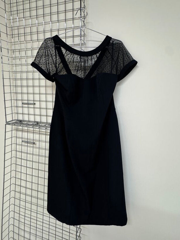 White House Black Market Black Dress sz 14
