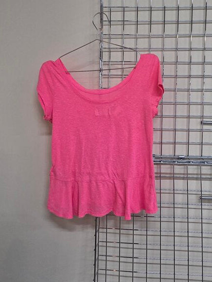 Abercrombie Fitch Coton S/S Tshirt w/Ruffle sz M