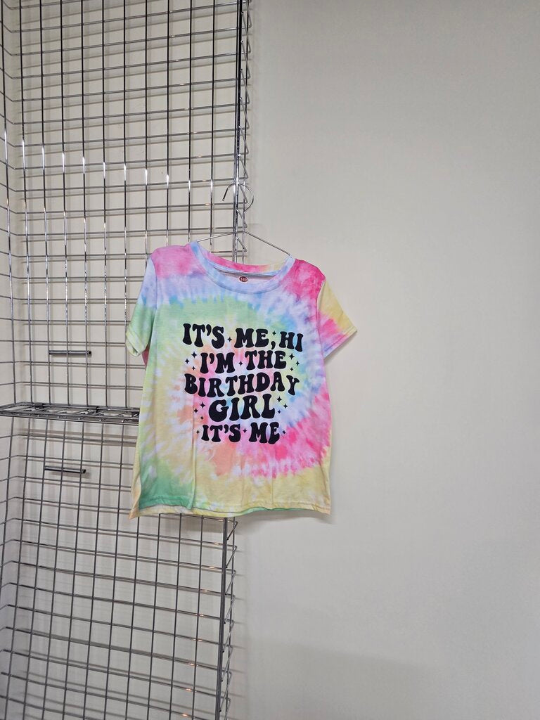 Tie Dye Girls Birthday Girl Tee Shirt