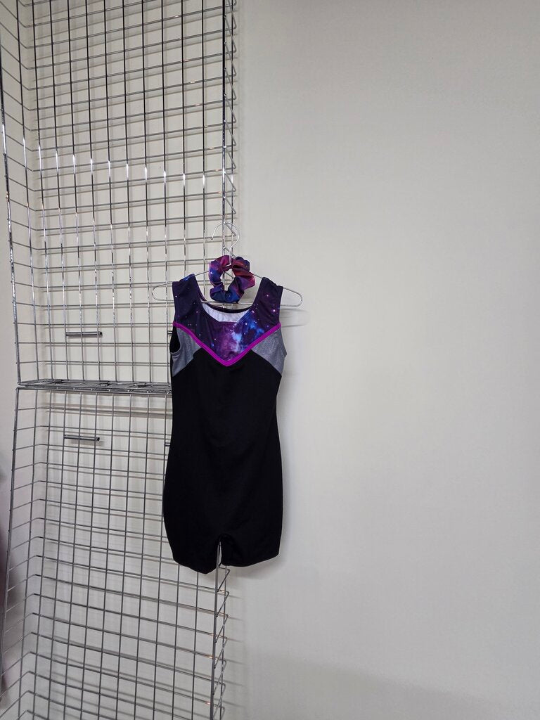 Girls Gymnastic Bodysuit with matching scrunchie