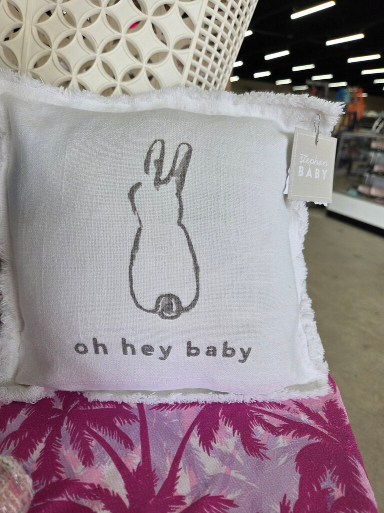 Oh Hey Baby Small Sq 11x11 Pillow