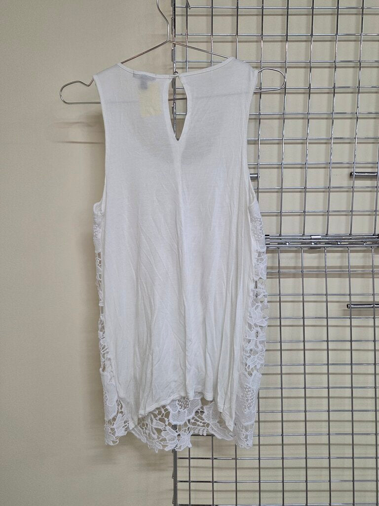 'Cupio' Sleeveless Fashion Top w/ Over Lace