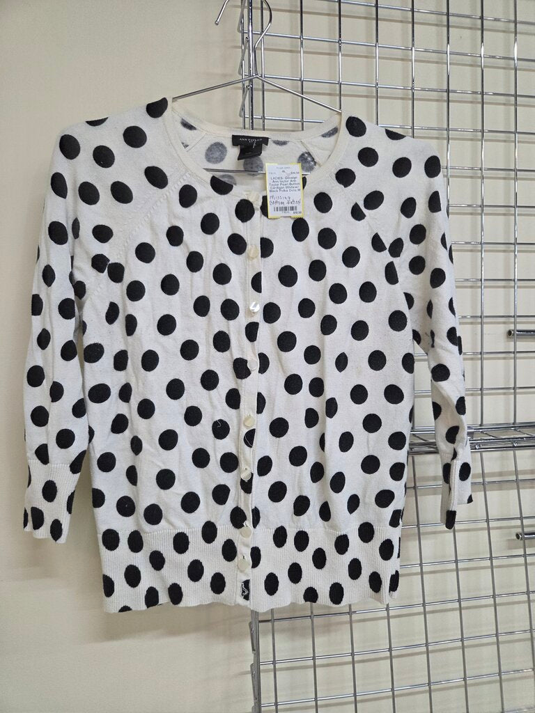 Ann Taylor Pearl Button Cardigan