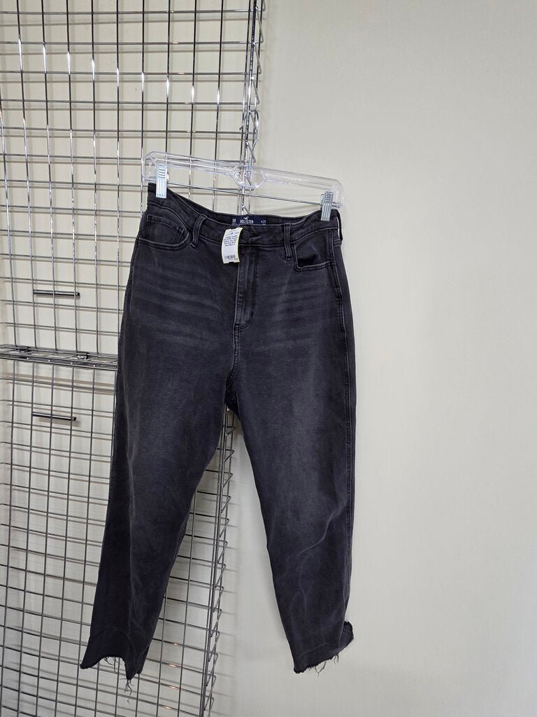 Women's Hollister Ultra High-Rise Mom Black Jeans sz 9