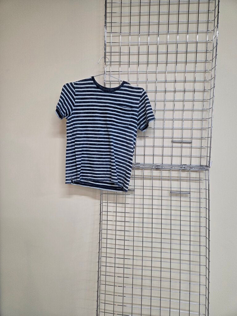 Boy's Blue & White Striped Tee Shirt