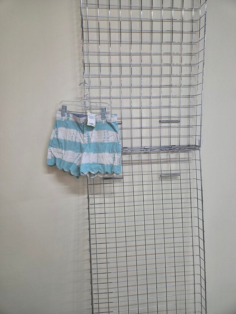 Girl's Teal & White Striped Shorts