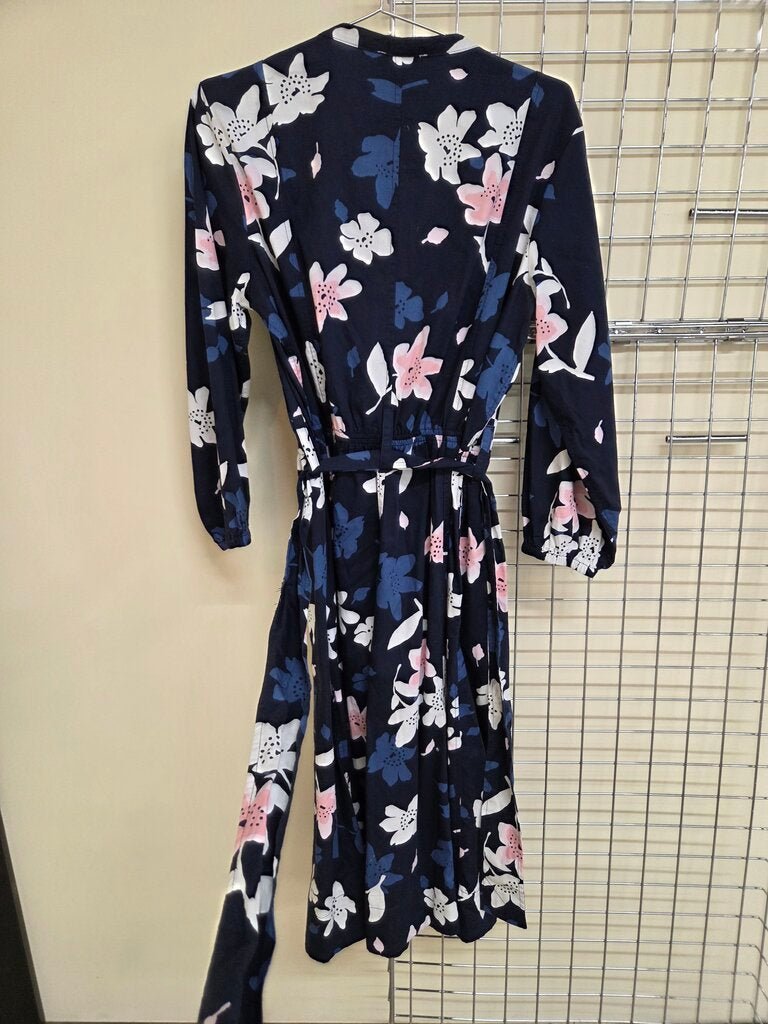 Free Assembly Floral Button Dress with Tie