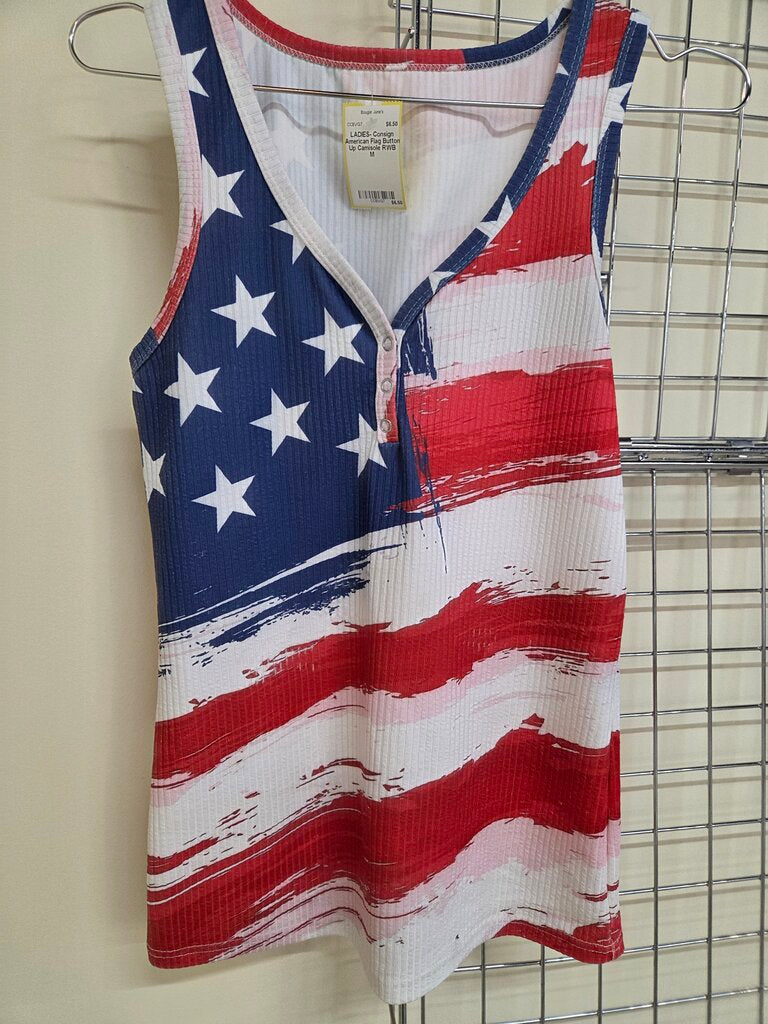 American Flag Button Up Camisole