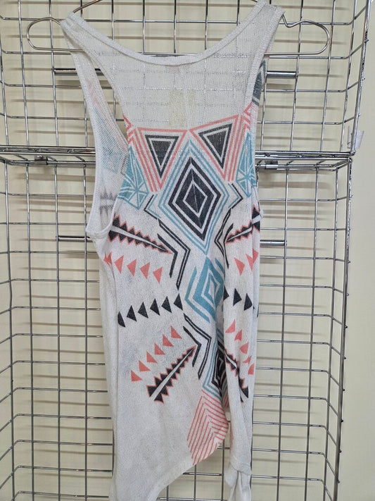 Phil Love Knit Tank Top Aztec Pattern