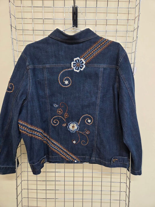 Graff Wear Floral Beaded Jean Jaket