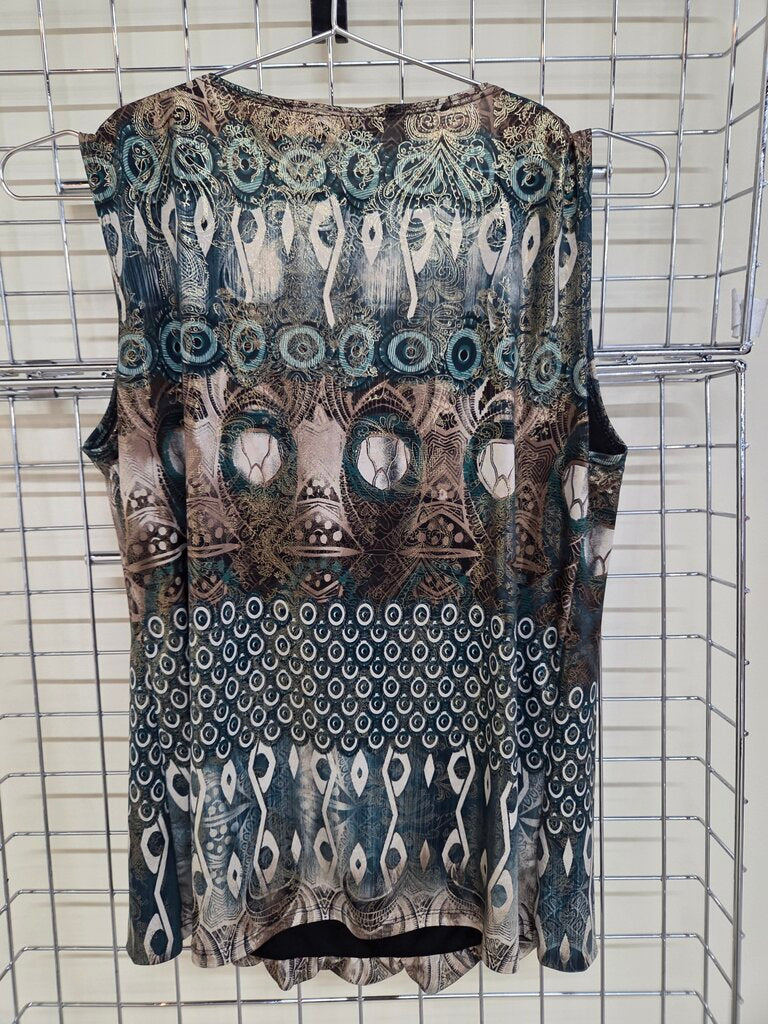 Karen Hart Peacock Design Tank Top