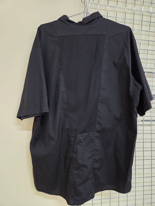 Men's Dickies short sleeve Uniform Button Up Shirt 2XLT Black