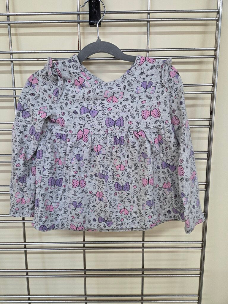 Girls Jumping Beans Smock Top with Butterfly print