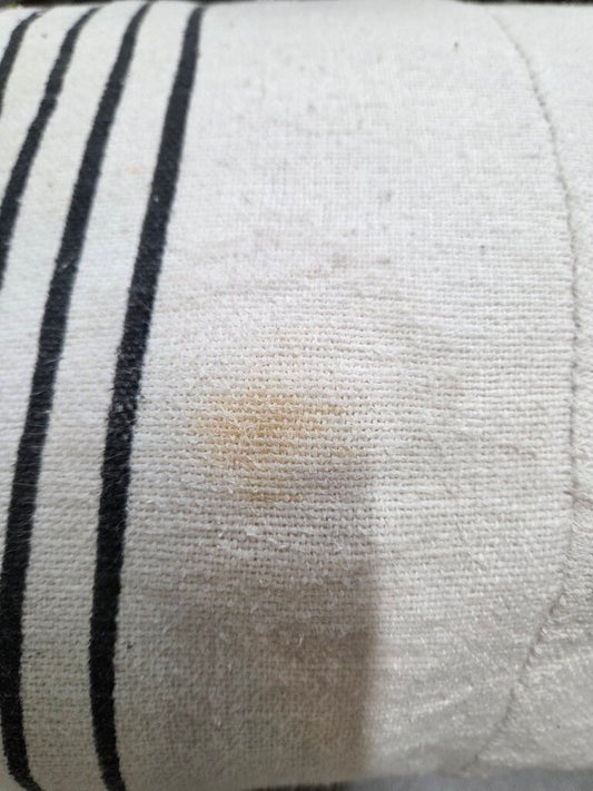 BoHo Chic Style Bed/Couch Pillow Cream/Black Stripe.