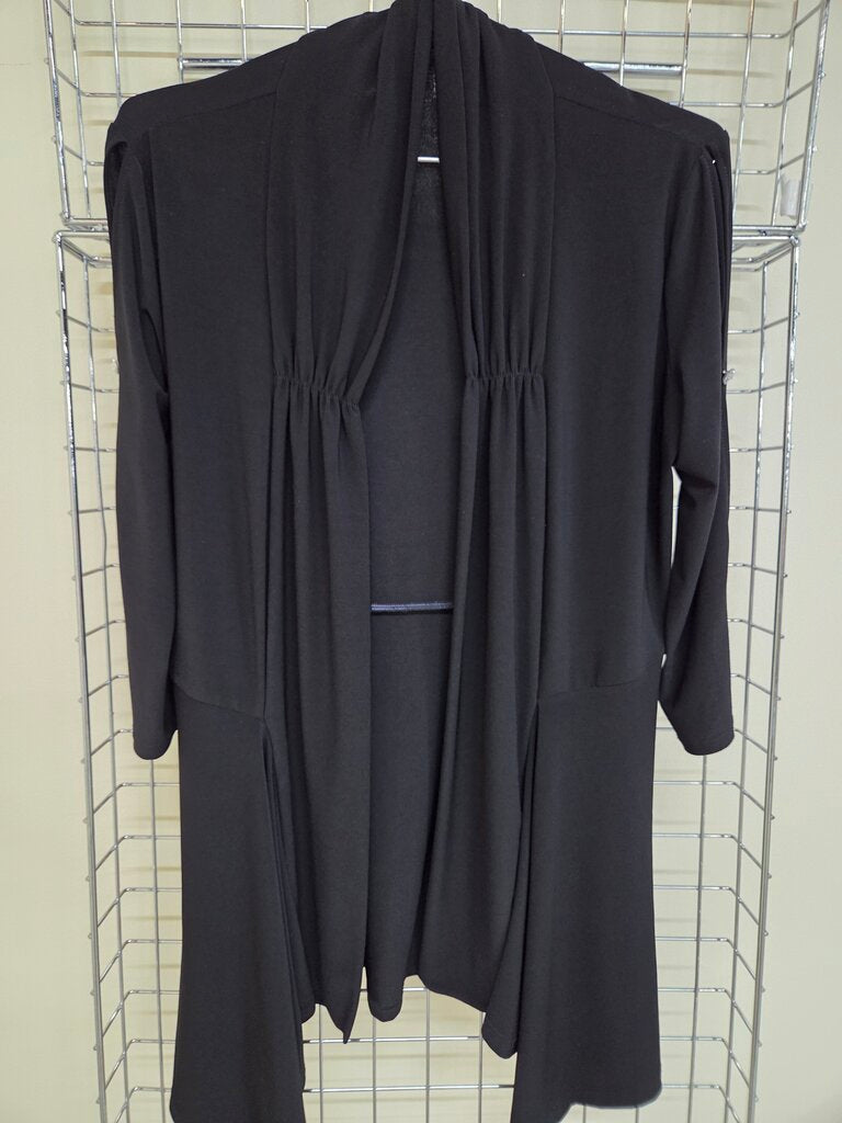 Bracha Nylon Kimino Peekaboo Rhinestone 3/4 Sleeve Shark Style Hem