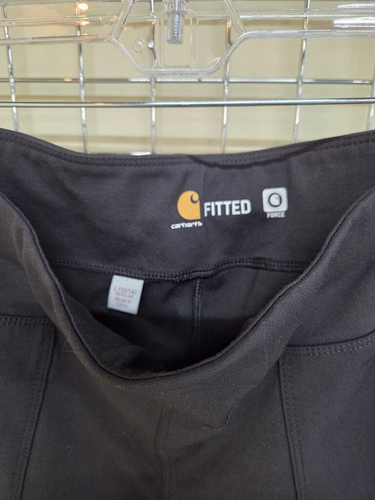 Womens Carhartt Fitted Force Black Pants sz L