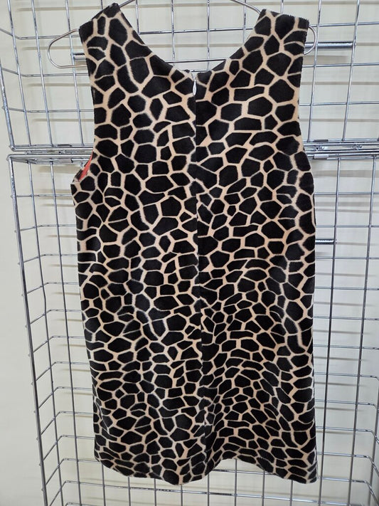 Girl's Cottontail Originals Velvet Cheetah Print Sleeveless Dress