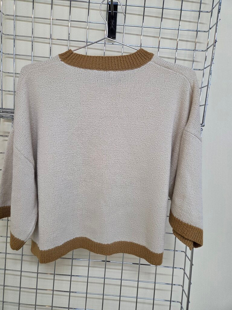 Magnolia Boutigue 3/4 Sleeve Light Summer Sweater Size S
