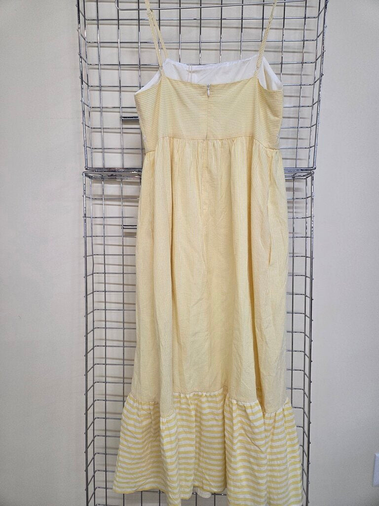 Like New 'in february' high bodice Summer Dress w/ Embroidered Flowers on Bodice sz S