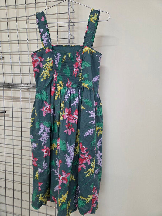 Gap Kids Sleeveless Green Floral Summer Dress