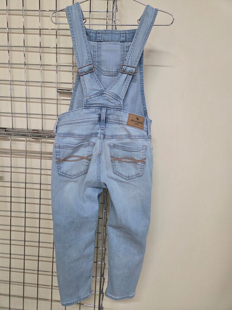 Girls Abercrombie kids blue jean overalls 5/6