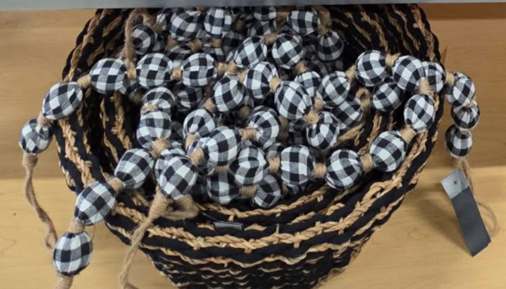 Black and White Garland with Twine String