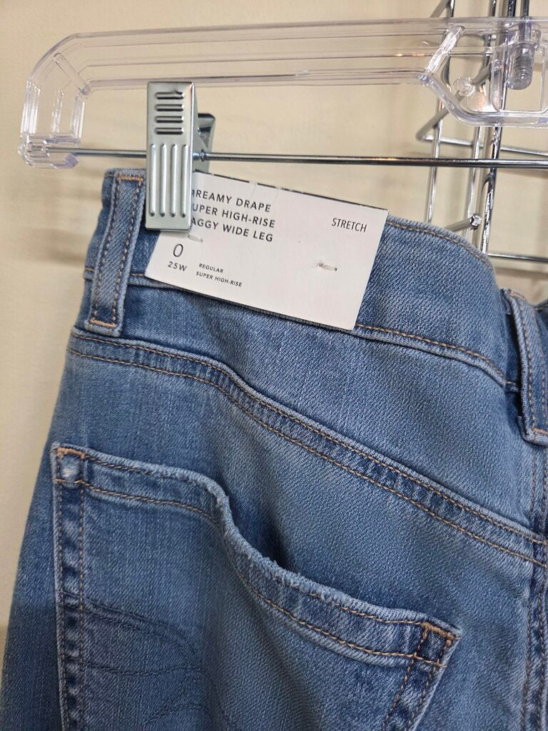 Womens American Eagle Dreamy Drape Super High-Rise Baggy Wide-Leg Jeans