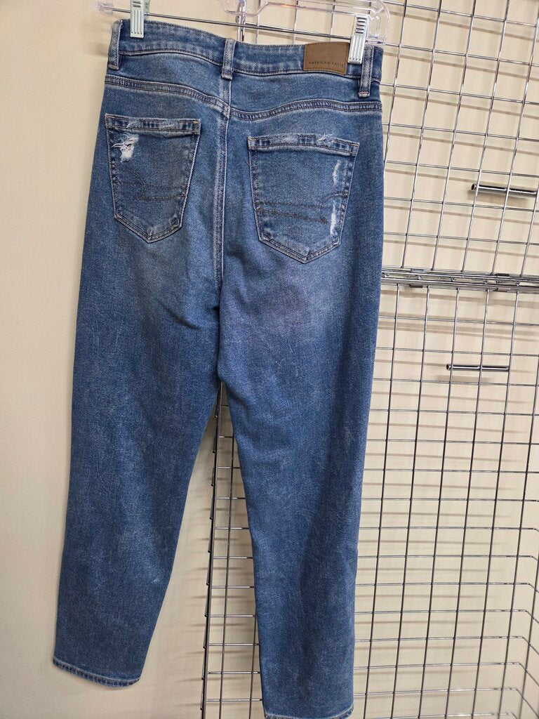 Womens American Eagle Mom Straight Jeans