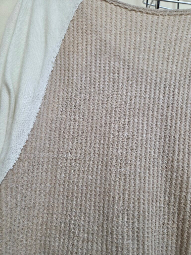 Womens We The Free (Free People) Colorblock Waffle Knit Henley Shirt