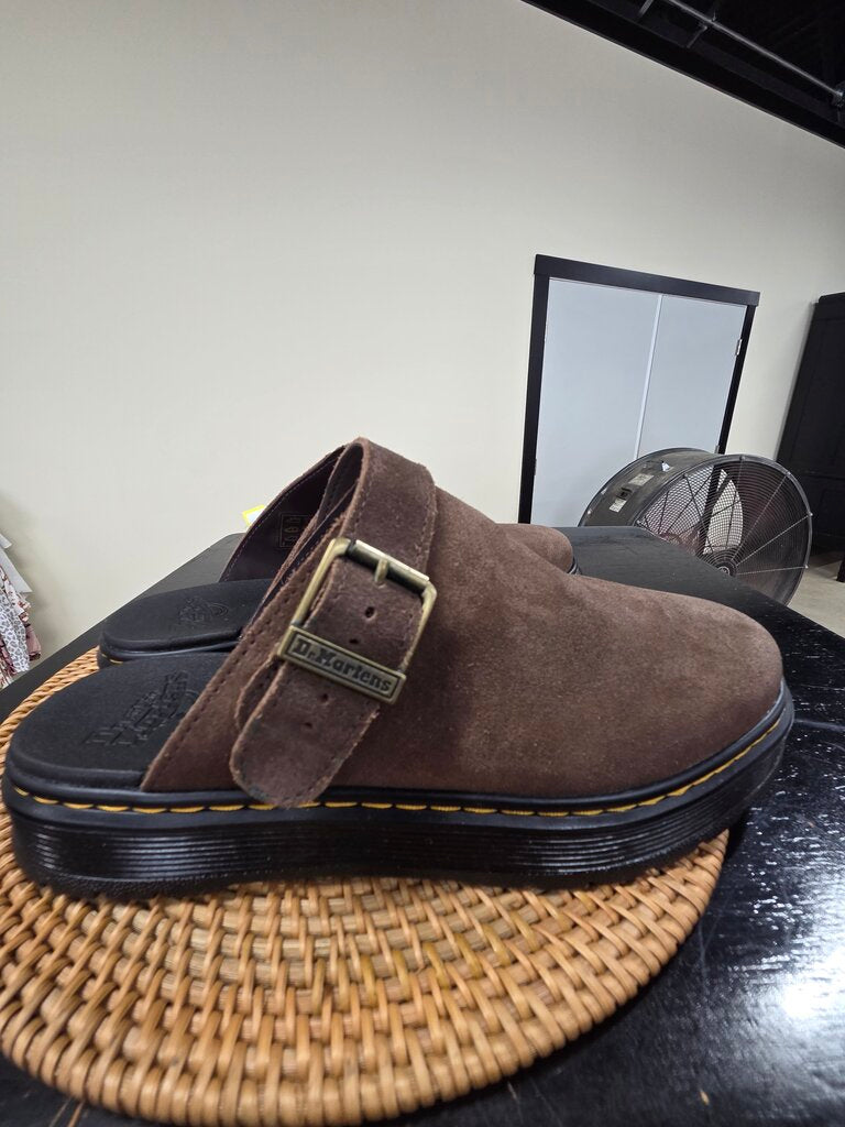 Dr. Marten Brookline Mule Dark Brown Suede Shoes
