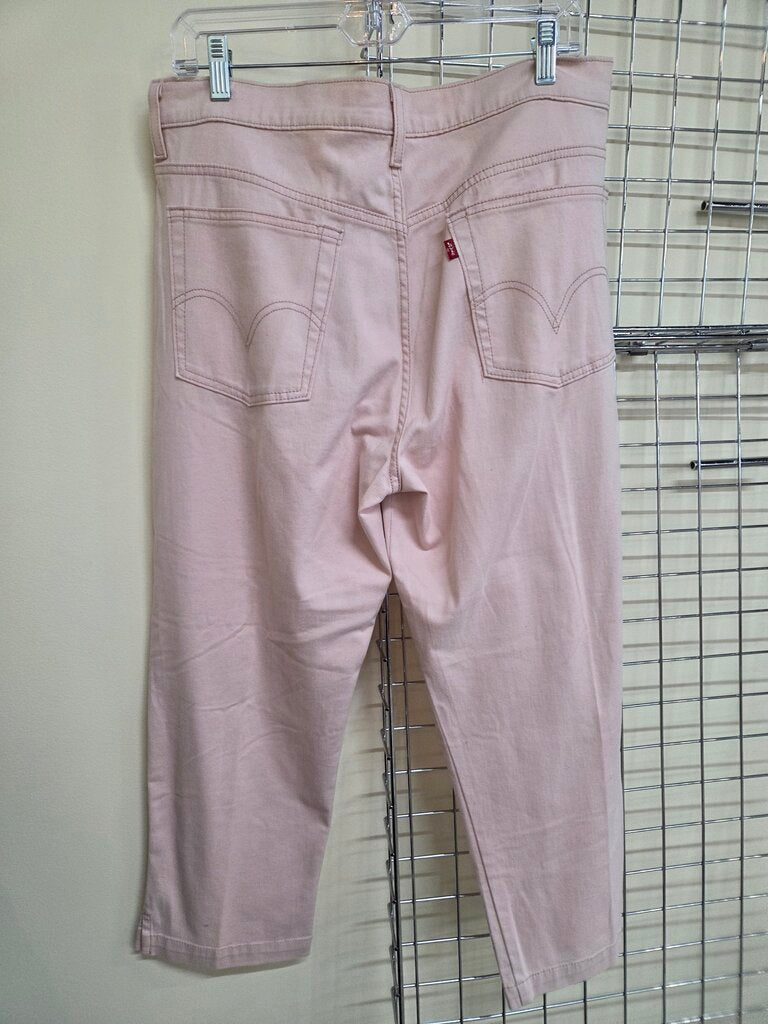 Women's Levi Stretch Classic Slim Pink Capris sz 16