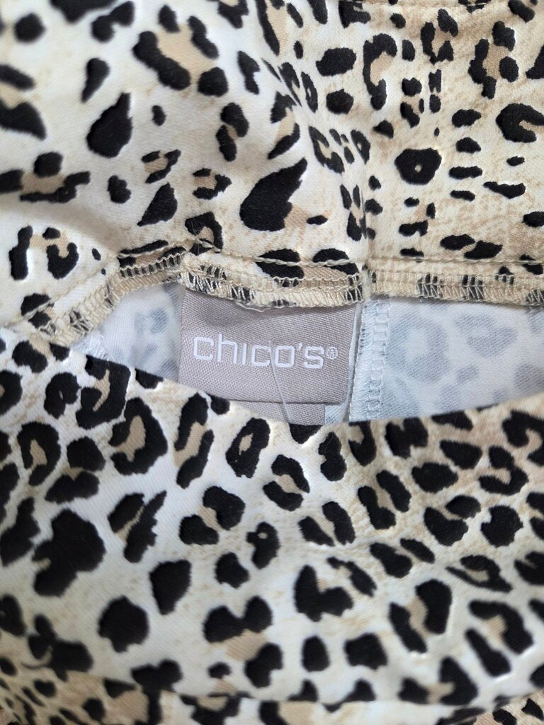 Chicos Cheetah Print Dress Pants