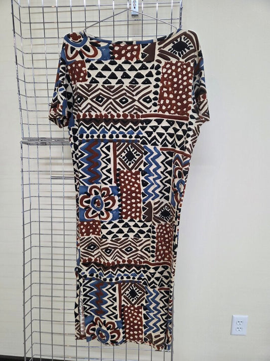 Liz&Co Geometric Print Dress sz M