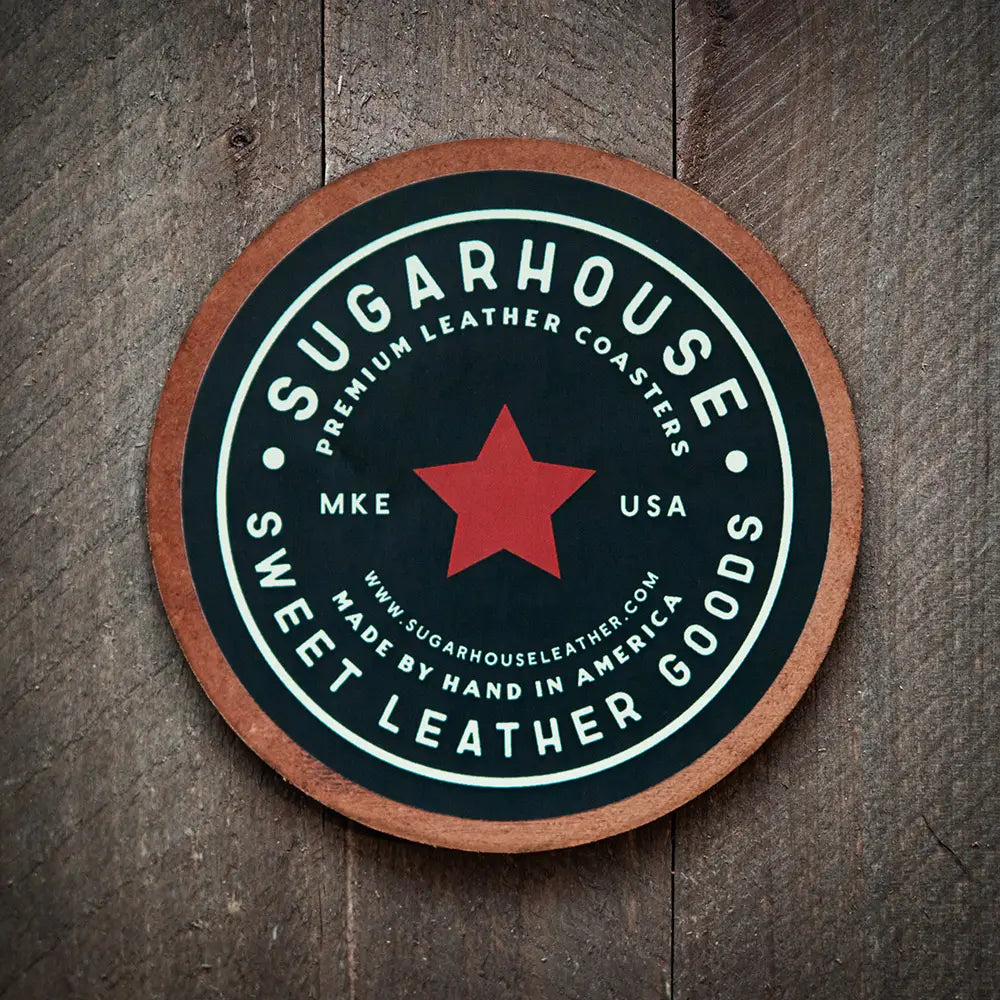 Leather Coaster- Bourbon