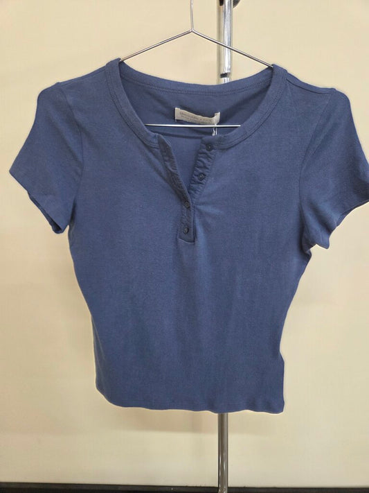 Abercrombie & Fitch 3/4 Button S/S T Shirt