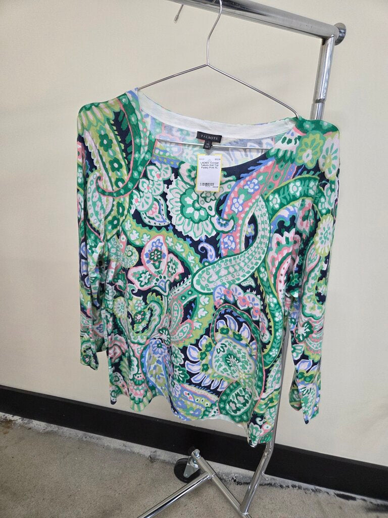 Talbots paisley top