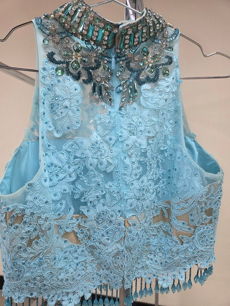 Sherry Hill 2 Piece Light blue Formal Dress
