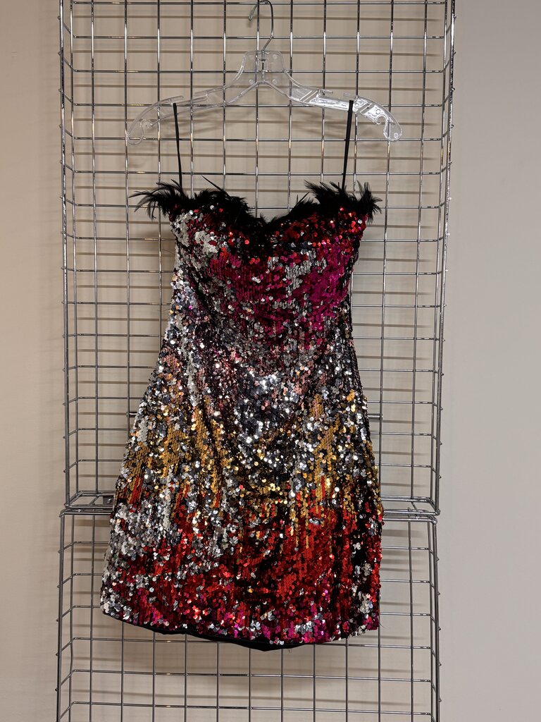 SHORT SEQUIN DRESS