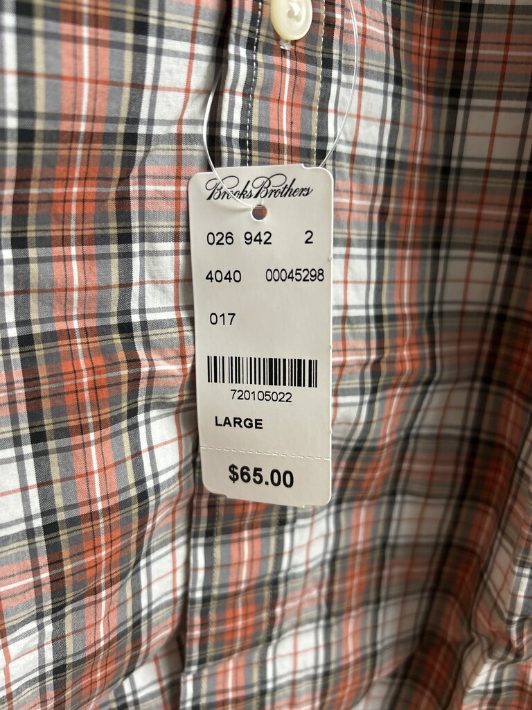 Brooks Brothers NWT Plaid Button Up