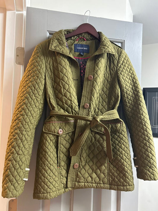 Lands End Quilted Jacket sz S