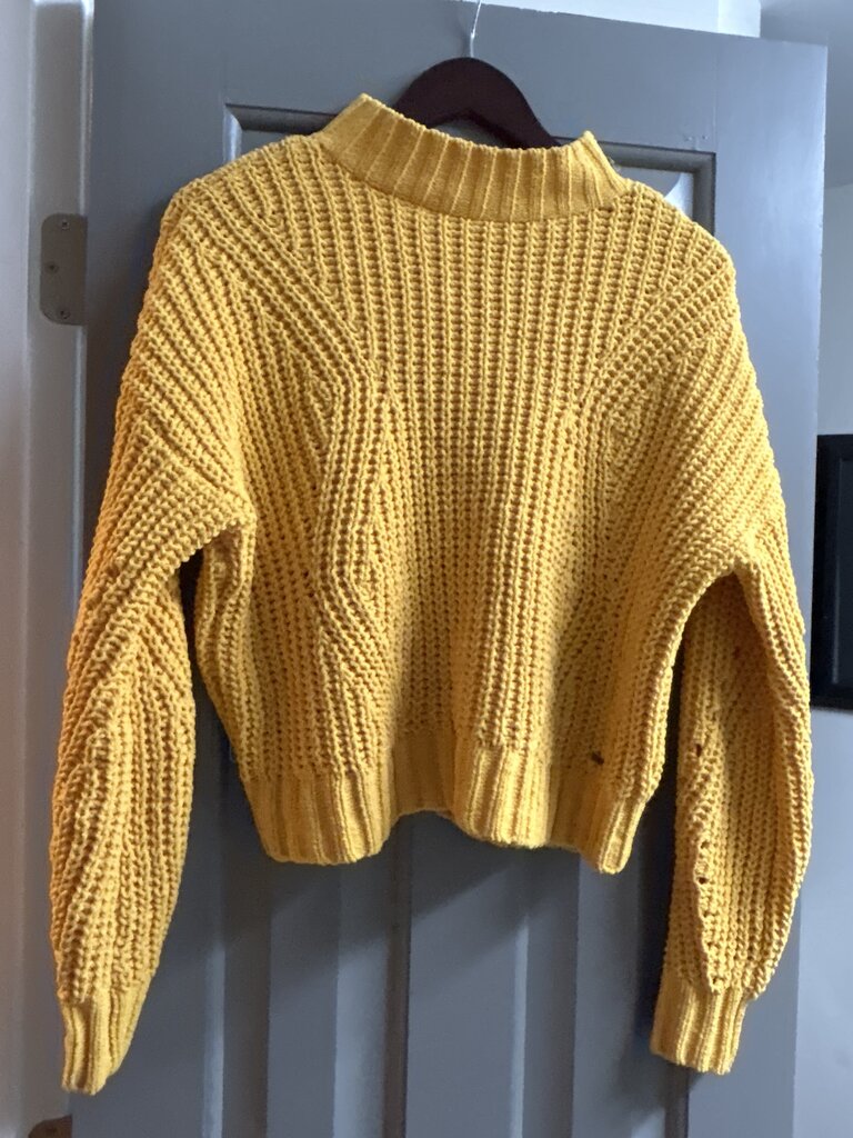 Hollister Yellow Knit Sweater sz S