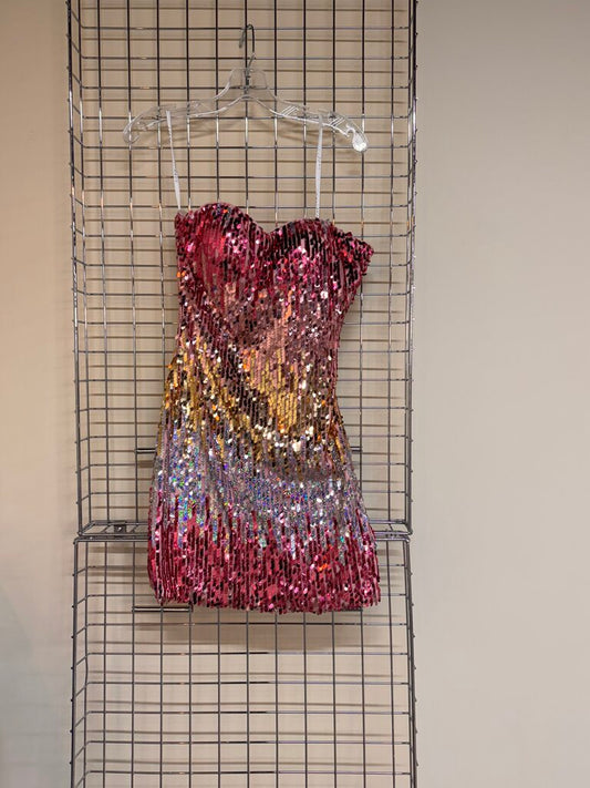 SHORT SEQUIN FORMAL DRESS