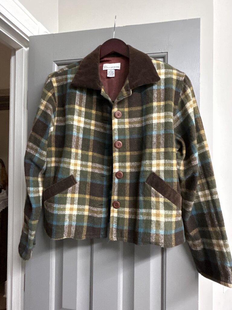 New York Jeans Plaid Blazer sz M