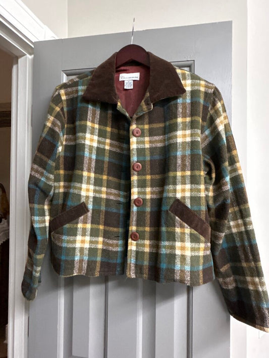 New York Jeans Plaid Blazer sz M