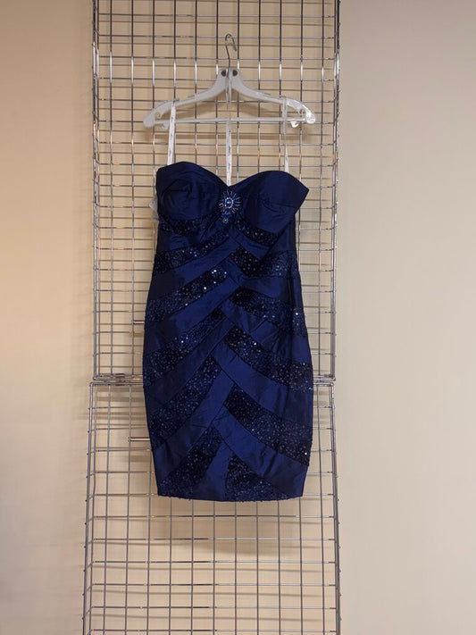 Short Navy Formal Dress