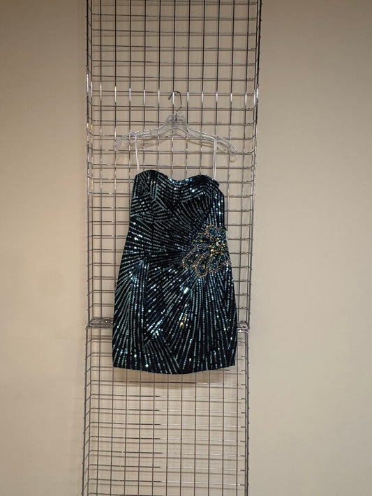 Short Teal Sequin Dress